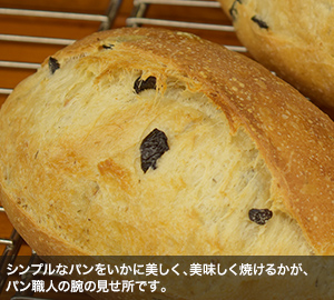 シンプルなパンをいかに美しく、美味しく焼けるかが、パン職人の腕の見せ所です。