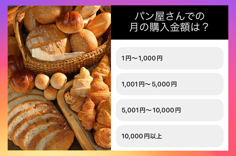 「月に何円パン屋さんでお買い物してる？」メインビジュアル